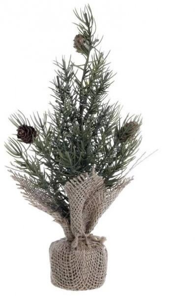 Zelený vánoční borovicový stromek v jutě Fleur Pine Tree - 25 cm