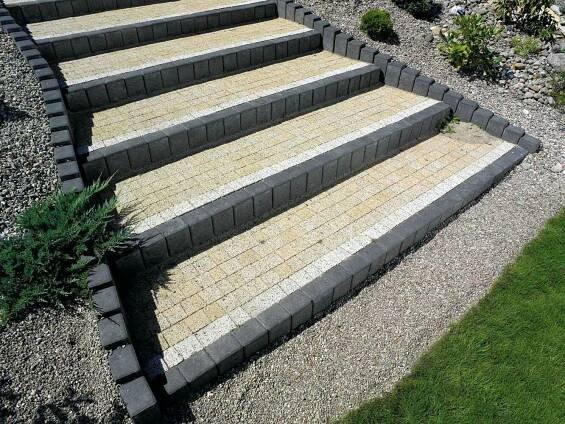 Brick and Gravel Steps