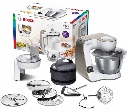 Kuchyňský robot Bosch MUM 5XW10 s váhou/Champagne