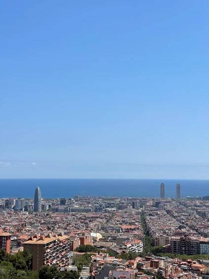 views back over Barcelona.