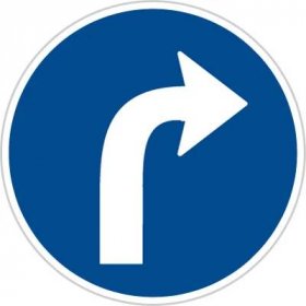 Dopravní značka - C2b - Přikázaný směr jízdy vpravo