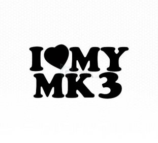 Nálepka - I LOVE MY MK3 - NALEPKA28c
