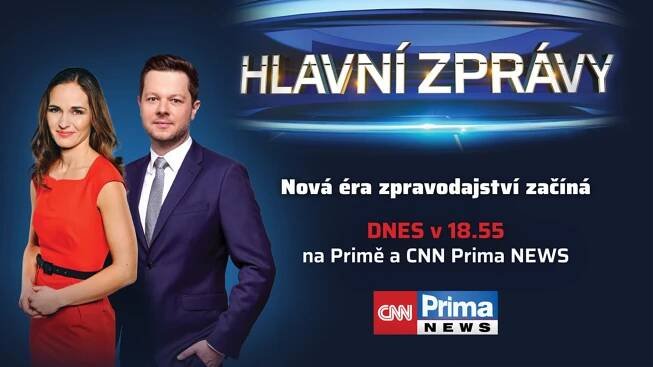 Už dnes v 18.55 sledujte na CNN Prima NEWS poprvé HLAVNÍ ZPRÁVY. A buďte u toho!