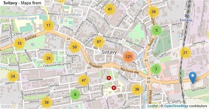 Svitavy - mapa firem