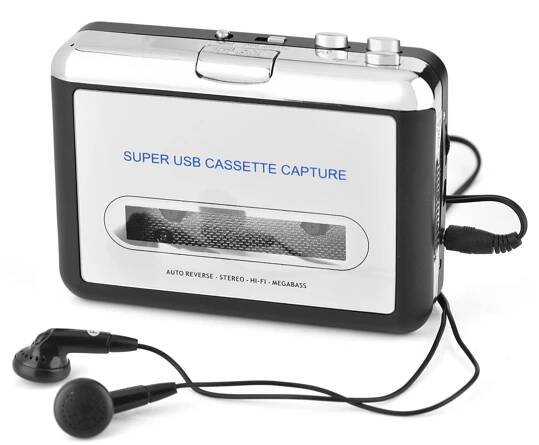 Převodník USB kazety na PC MP3 CD Přepínač Zachycení audio hudebního přehrávače se sluchátky