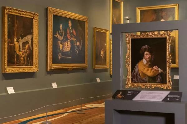 View of ‘Self-Portrait at the age of about forty’ by Joseph Wright of Derby in the Joseph Wright Gallery at Derby Museum and Art Gallery. Image (c) Oliver Taylor-Derby Museums (1)