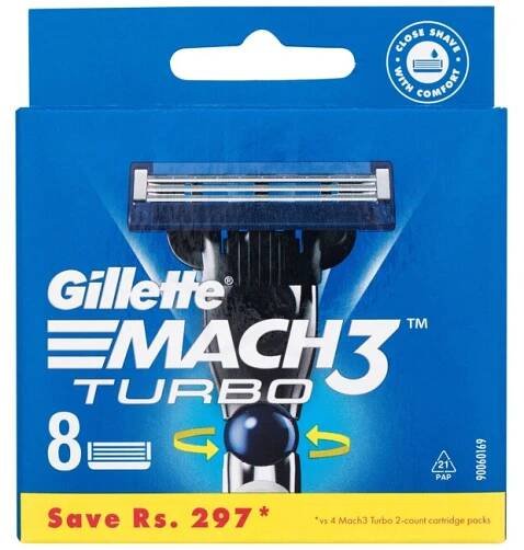 Gillette Mach3 Turbo náhradní břity 8 ks