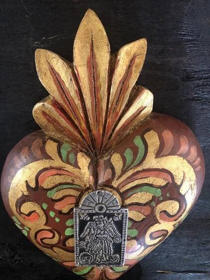 SACRED HEART with Saint Michael Ornament 8”