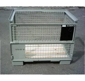 Přepravník Gitterbox / UIC 435-3 - 1200x800x800 mm, nosnost 1500 kg, šedá RAL7030