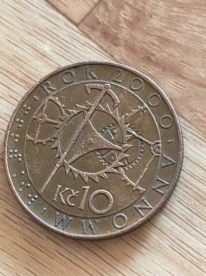 10 Kč z roku 2000 Orloj vzor milénium mince desetikoruna - Numismatika