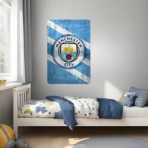 Textilní samolepka na zeď "Manchester City FC"