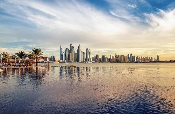 Camel,At,The,Urban,Building,Background,Of,Dubai.,Uae