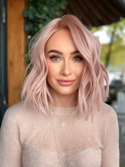 38 Pastel Pink Hair Ideas for 2024 Including Ombre, Dark Roots, Highlights on Short and Long Hair