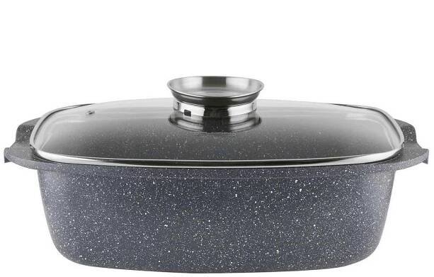 Florina Hliníkový pekáč s poklici Onyx, 40 x 23 cm, 5,1 l