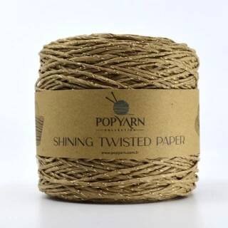 Popyarn papírová příze Shining Twisted Paper B512 - hnědá