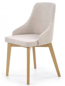 Dřevěná jídelní židle ve skandinávském stylu Béžová Medový dub CAMILLA