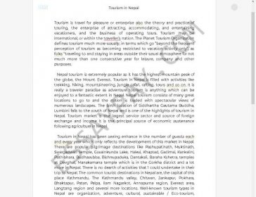 tourism in nepal essay conclusion