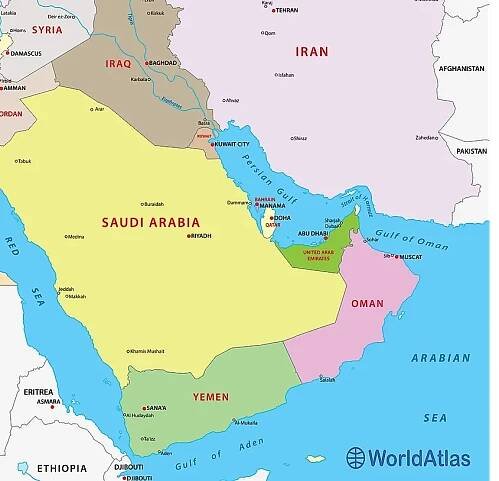 Gulf of Oman map