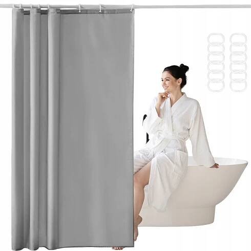 ZÁVĚS KOUPELNOVÁ SPRCHOVÁ ZÁCLONA 180 X 220 CM POD SPRCHOVÝ KOUT