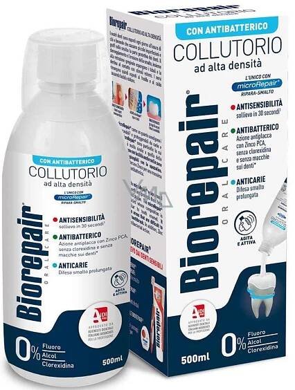 Biorepair Antibacterial 3v1 antibakteriální ústní voda 500 ml