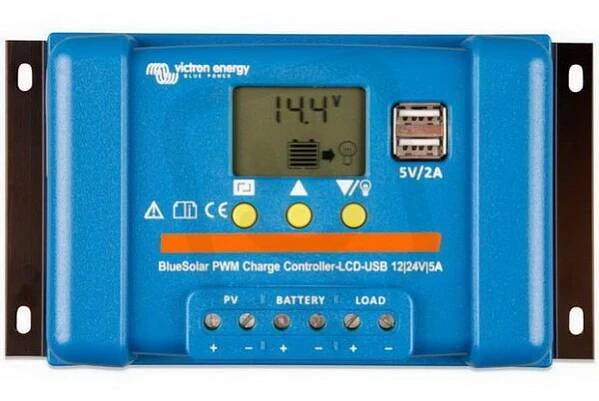 PWM solární regulátor Victron Energy BlueSolar-LCD&USB 5A