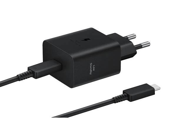 Nabíječka do sítě Samsung USB-C, s funkcí Fast Charge 45W +  kabel USB-C černá barva
