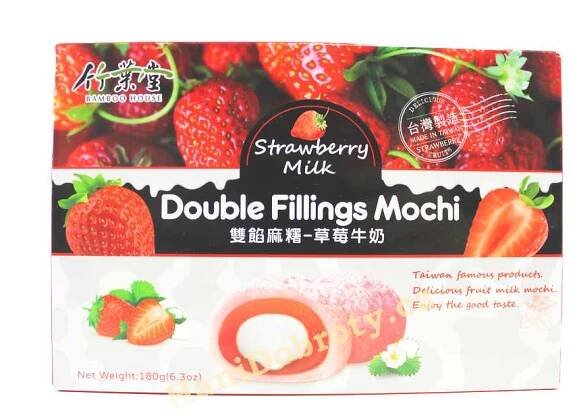 Mochi dvojitá náplň jahoda BAMBOO HOUSE 180g