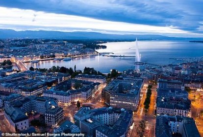 It's not customary to tip in Switzerland, where service charges are included in prices in most places under federal law. Pictured is the famously cosmopolitan Swiss city of Geneva