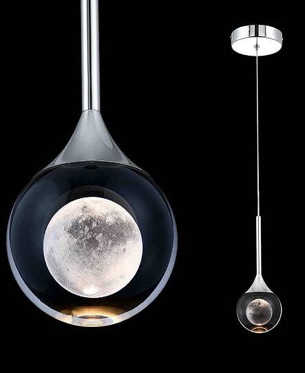 "Moon" Glass Ball Pendant Light