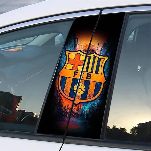 SAMOLEPKA NA SLOUPEK AUTA „FC BARCELONA“ FÓLIE PREMIUM 50x25