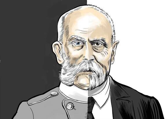 František Josef I. a Tomáš Garrigue Masaryk.