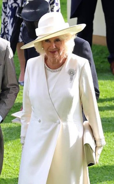ASCOT, ENGLAND - JUNE 20: Queen Camilla attends day one of Royal Ascot 2023 at Ascot Racecourse on June 20, 2023 in Ascot, England. (Photo by Chris Jackson/Getty Images)