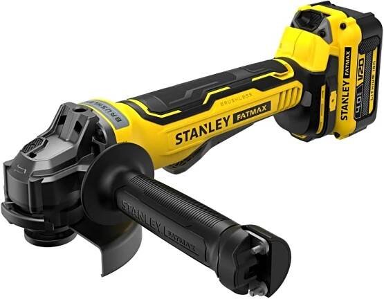 STANLEY Bruska AKU SFMCG400M2K FATMAX V20 18V 2x4,0Ah Li-Ion úhlová, kufr