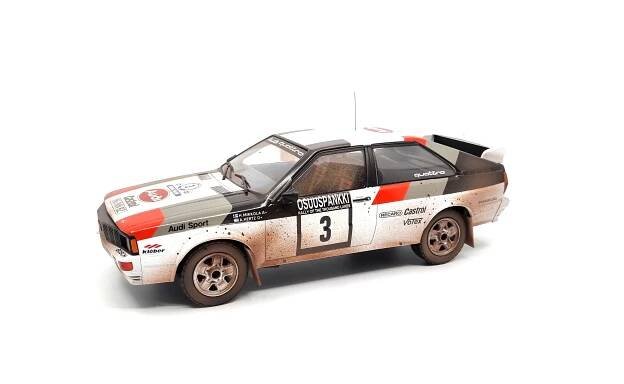 Audi Quattro #3 H.Mikkola/A.Hertz 1000 Lakes Rally 1982 1:18 Ixo Models
