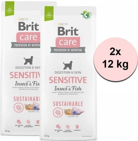 Brit Care Sustainable Sensitive Insect & Fish 2 x 12 kg