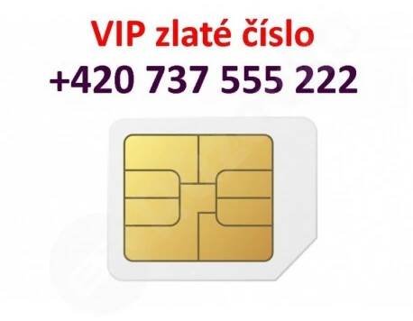Zlaté VIP číslo 737 555 222 (SIM karta)