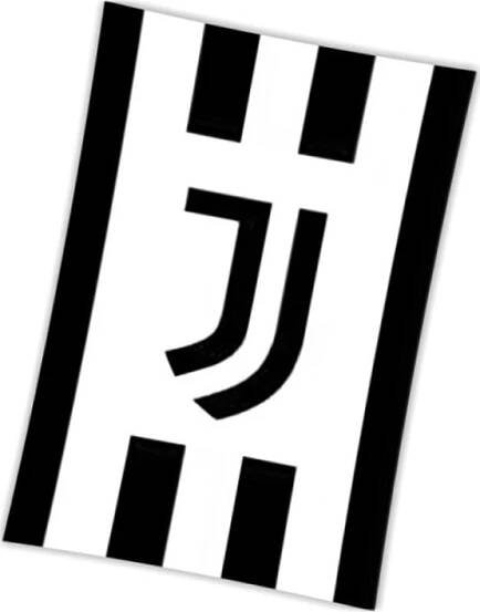 Carbotex FC Juventus fleecová deka 150 x 200 cm černá/bílá