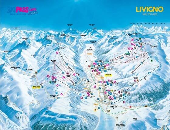 Mapa skiareálu