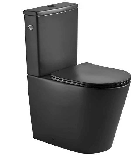 WC kombi komplet SAT Brevis včetně prkénka softclose, vario odpad černý SATBRE031RREXVPBKM