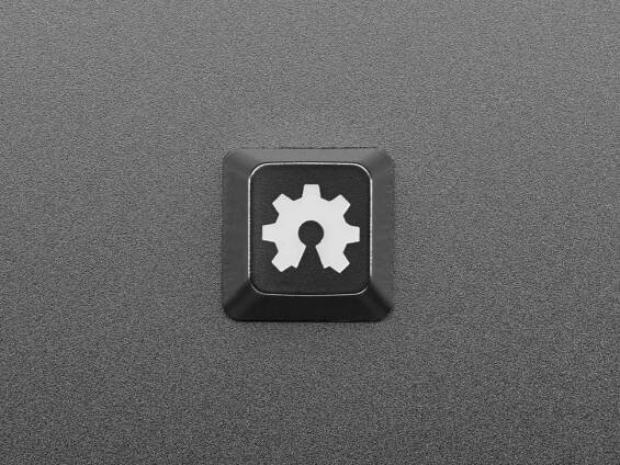 Etched Glow-Through Keycap with Open Source Hardware Gear Logo