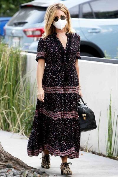 Pregnant Ashley Tisdale leaves a hair appointment in Los Angeles, California.