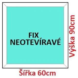 Soft Plastové okno 60x40 cm, FIX neotevíravé, Zlatý dub/zlatý dub, levé