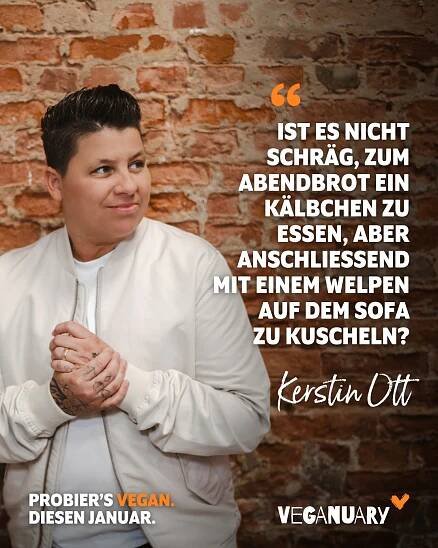 Schlager-Star Kerstin Ott ruft zum Veganuary auf