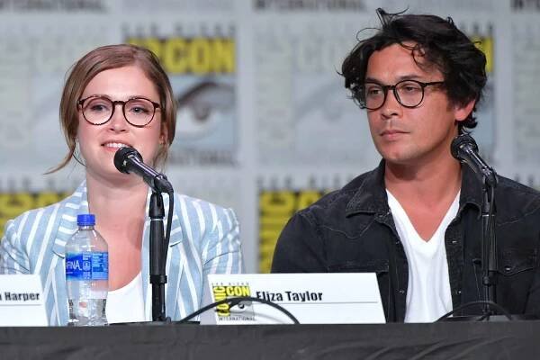 Eliza Taylor and Bob Morley speak at the TV Guide Magazine Fan Favorites 2019 during 2019 Comic-Con International at San Diego Convention Center on July 19, 2019