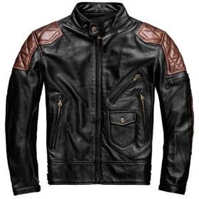 Kožená bunda na motorku se zipy a prošívanými vložkami - Perfect Dress EU