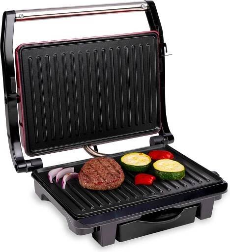 Obrázek produktu pro alpina kontaktní gril - sendvičovač - nepřilnavý - 1000W - černý/červený