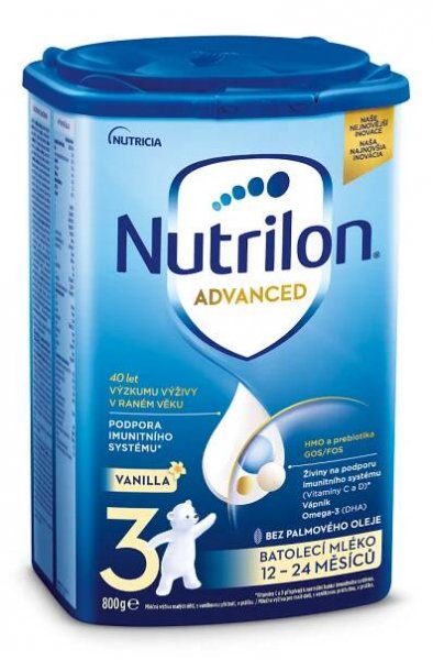 NUTRILON 3 Vanilla batolecí mléko 800 g, 12+ : Bibik.cz