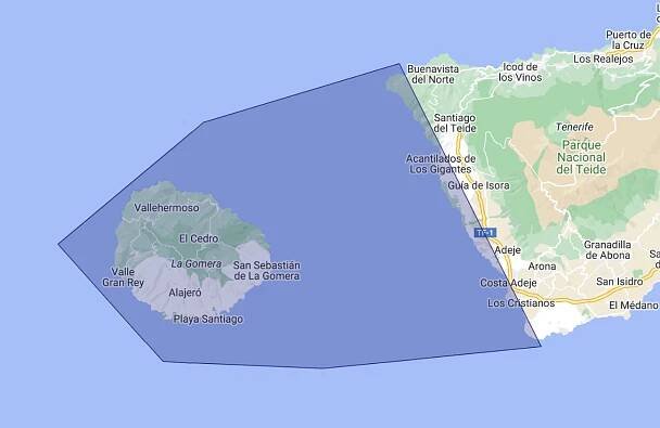 Tenerife-La Gomera WHS map