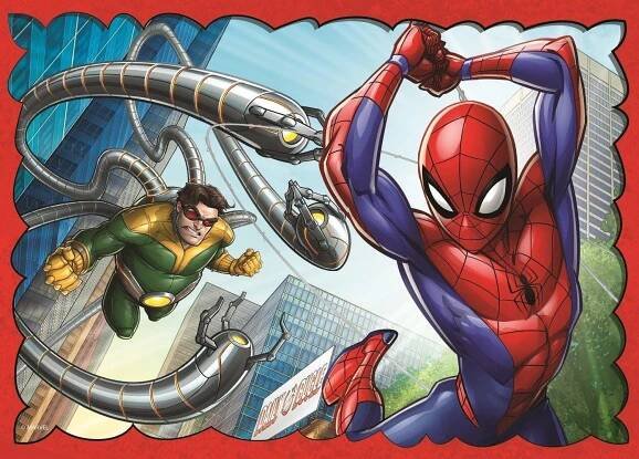 Trefl Puzzle Hrdinný Spiderman 4v1 (35,48,54,70 dílků)