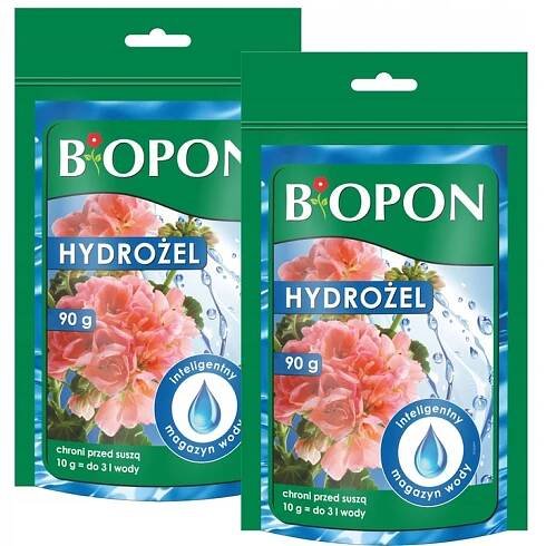 Biopon HYDROGEL 2x90 g Granule ukládající vodu Ochrana rostlin před suchem